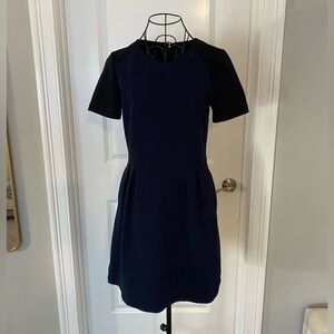 Madewell Ribbed Black and Navy Blue Dress in Size 4